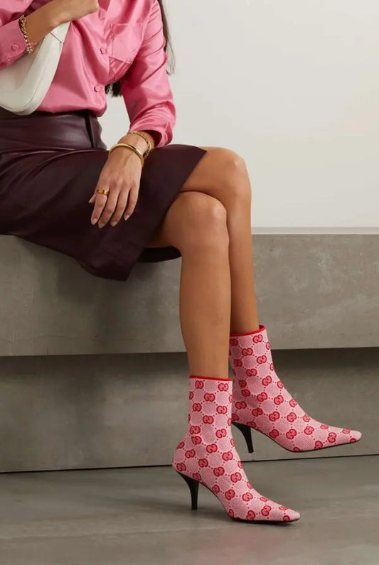 Gucci GG Knit Ankle Boots