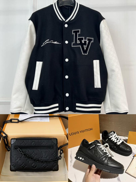 LV Sets ( Varsity Jacket, shoes, & wallet)